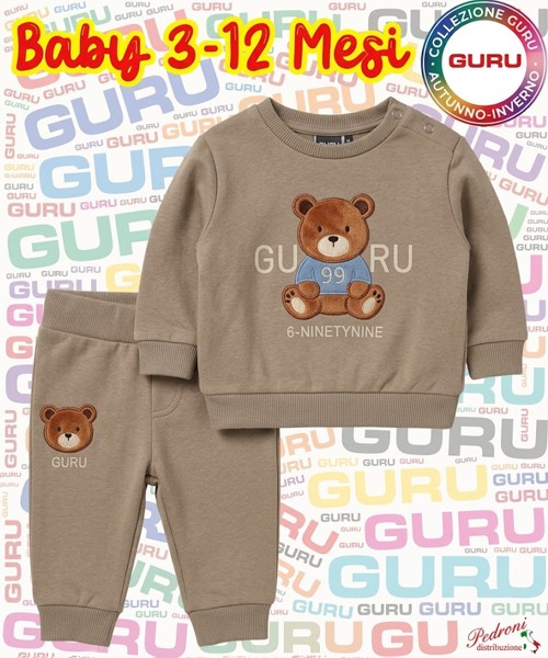 * GURU * COMPLETO-BABY MASCHIO Felpato 014B...