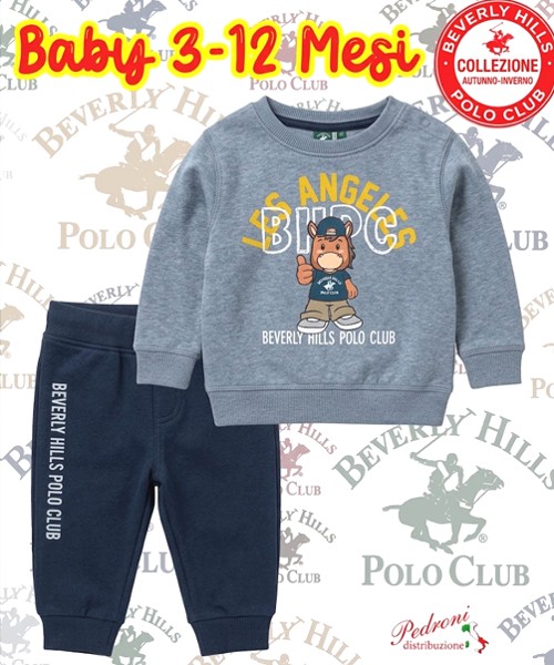 * POLO BEVERLY * COMPLETO-BABY MASCHIO Felpato...