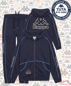 *KAPPA* TUTA RAGAZZO Felpata 023T 8/14 Anni BLUE