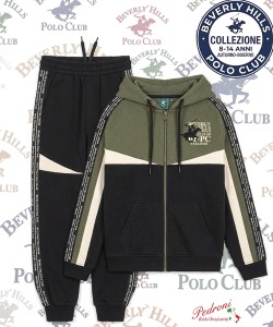 * POLO BEVERLY * TUTA BAMBINO Felpata 028T 8/14 Anni BLACK