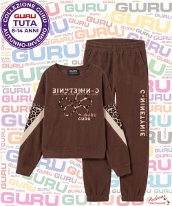 *GURU* COMPLETO TUTA RAGAZZA Felpata 013T 8/14 Anni CIOCCCOLATO