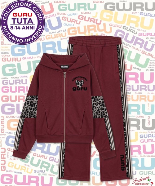 *GURU* COMPLETO TUTA RAGAZZA Felpata 026T 8/14...