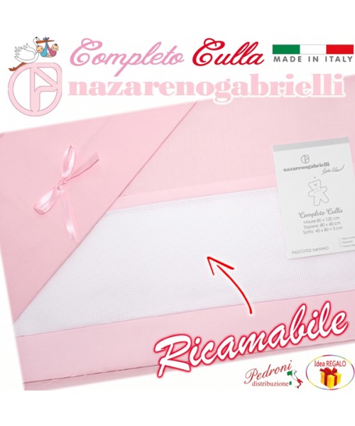 *DA RICAMO* NAZARENO Completo lenzuolino CULLA...