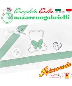 NAZARENO Completo CULLA ricamato NG 91.30 Bianco/Verde