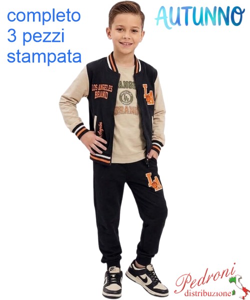 Tuta bambino MG FM1356 NERO/nero 4/12 anni