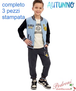 Tuta bambino MG FM1356 SKY/blu 4/12 anni