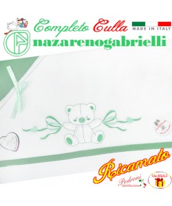 NAZARENO Completo CULLA ricamato NG 91.31 Bianco/Verde