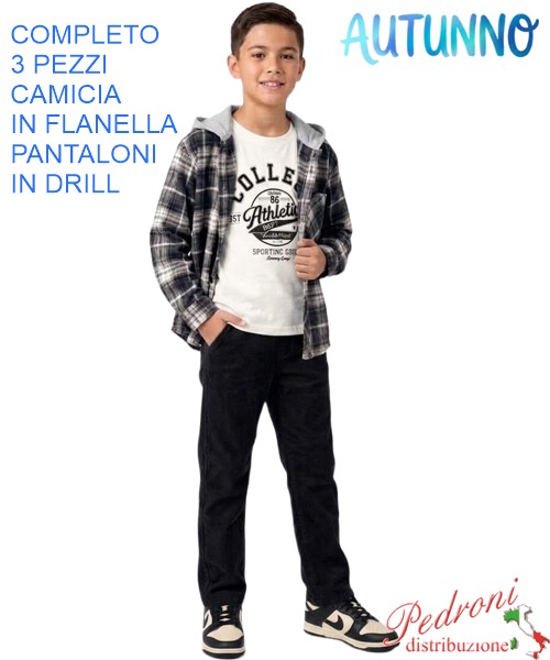 Completo bambino MG FM1473 NERO/nero 4/12 anni