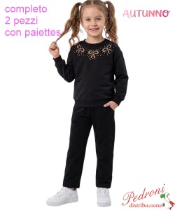 Completo bambina LOLLITOP BE615 NERO/nero 3/8 anni