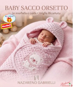 * CINIGLIA * Baby sacco " ORSETTO " NG5794 Dis.2 ROSA