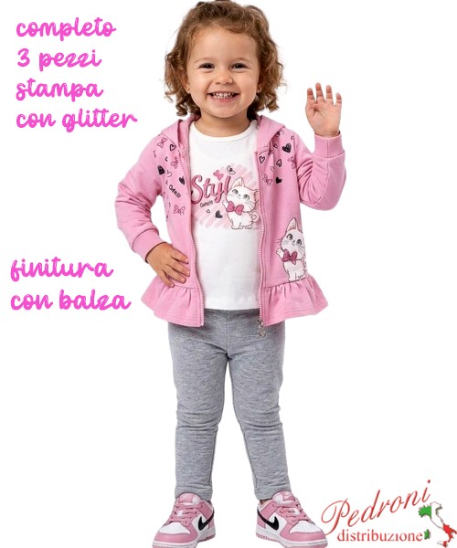 Tuta neonata HOPE STAR BK1092 FUCSIA/grigio...