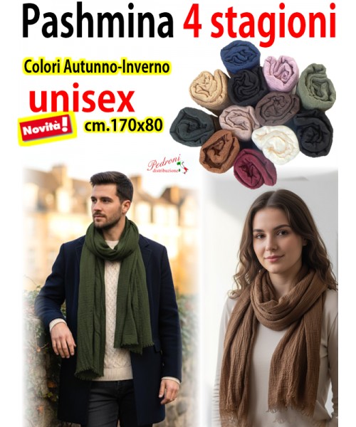 * NOVITA' * PASHMINA 4 STAGIONI UNISEX...