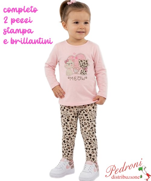 Completo neonata CHIC AF2563 PINK 12/36 mesi