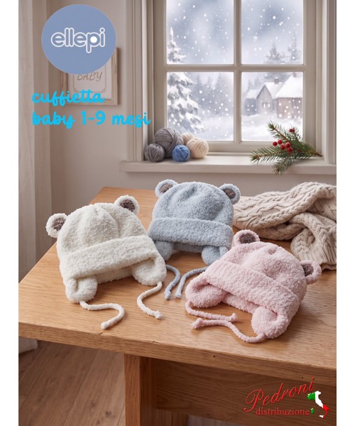 ELLEPI Cuffia BABY " ORECCHIETTE " BH8031 in 3...