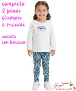 Completo neonata STELLA RF6025 BIANCO/sky 12/36 mesi