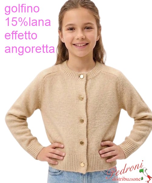 Golfino bambina INJULY AB3528 BEIGE 4/14 anni