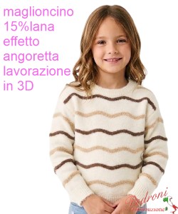 Magliocino bambina INJULY AB3531 PANNA 4/12 anni