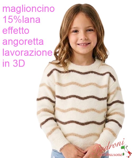 Magliocino bambina INJULY AB3531 PANNA 4/12 anni