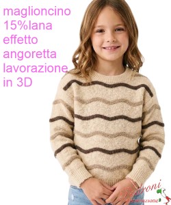 Magliocino bambina INJULY AB3531 BEIGE 4/12 anni