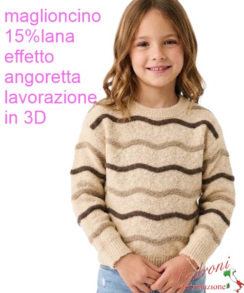 Magliocino bambina INJULY AB3531 BEIGE 4/12 anni