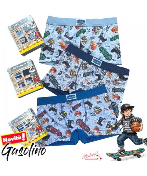 GASOLINO Boxer bambino COTONE art.U3888/F...