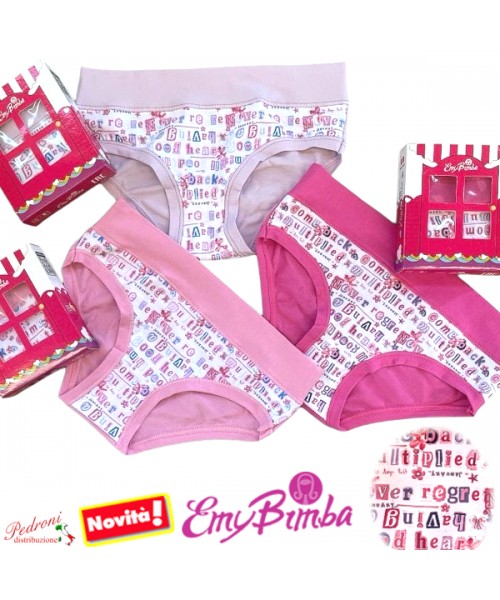 EMY Slip bambina COTONE art.B3056 TAGLIE A SCELTA