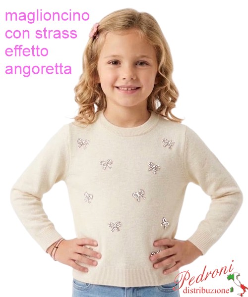 Magliocino bambina INJULY AB3536 PANNA 4/12 anni