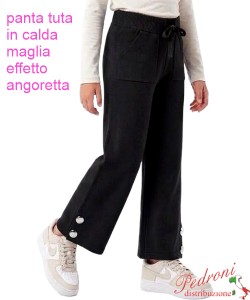 Panta-Tuta bambina GIRL QC26177 NERO 4/14 anni