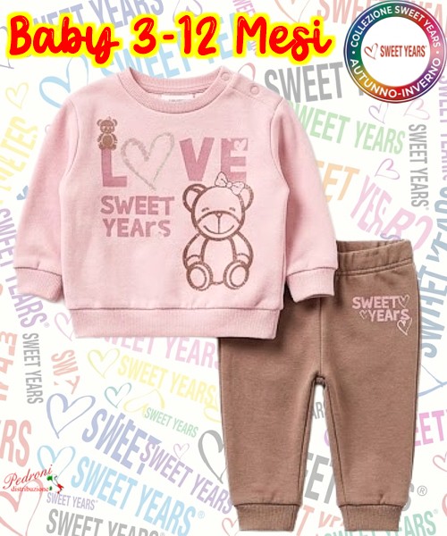 * SWEET YEARS * COMPLETO BABY FEMMINA Felpato...