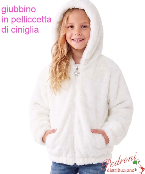 Giubbino Pelliccetta bambina CHIC AF2833 LATTE...