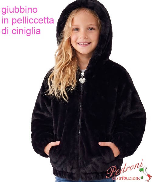Giubbino Pelliccetta bambina CHIC AF2833 NERO...