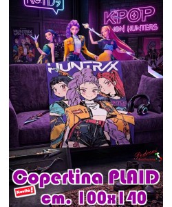 * K-POP DEMON HUNTERS * HUNTRIX Copertina PLAID PILE multiuso KP2392