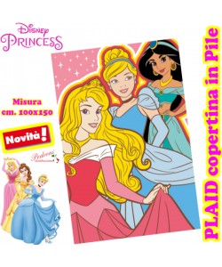 PRINCIPESSE DISNEY Copertina PLAID in PILE multiuso WD1419