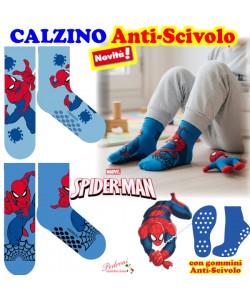 *PROMOZIONE* SPIDERMAN Bambino Calza ANTISCIVOLO MV2170 Tg.23/34