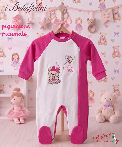 MISS BELLINA PIGIAMONE neonata " FELPATO  "...