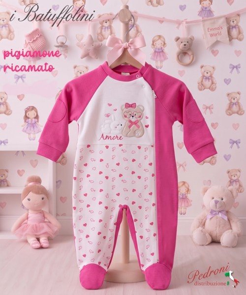 MISS BELLINA PIGIAMONE neonata " FELPATO "...