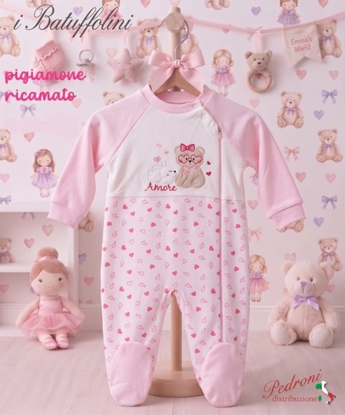 MISS BELLINA PIGIAMONE neonata " FELPATO "...