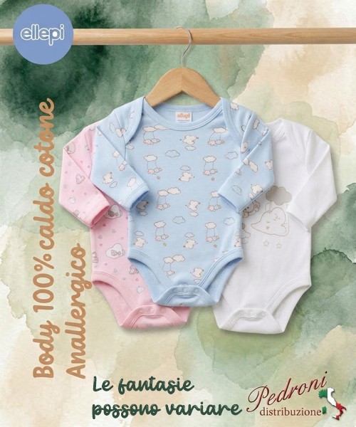 Body COTONE FELPATO neonato/a ELLEPI M/L...