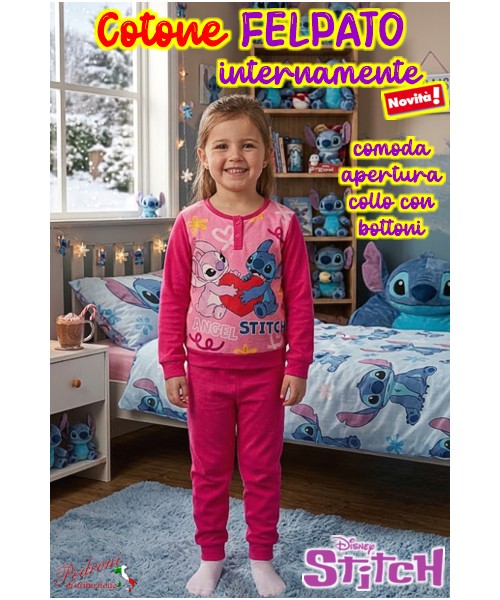 * PROMO FELPATO * STITCH Pigiama bambina 3/8...