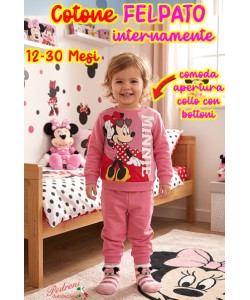 * FELPATO * Pigiama Neonata MINNIE 12-30 Mesi MIC-2221 Bubble