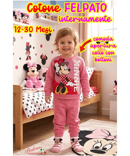 * FELPATO * Pigiama Neonata MINNIE 12-30 Mesi...