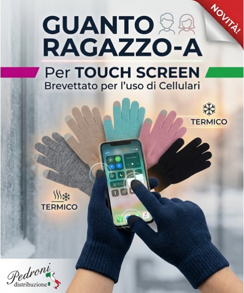 *NOVITA'* Guanto ragazzo/a "TOUCH" per uso del...