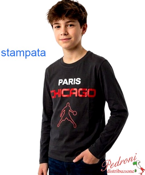 Maglia ragazzo URCHIN BY1321 NERO 8/16 anni