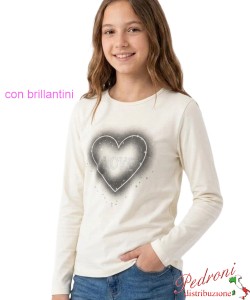 Maglia ragazza HOPE STAR GF2378 LATTE 8/16 anni