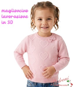 Magliocino neonata SWEET L060 PINK 12/36 mesi