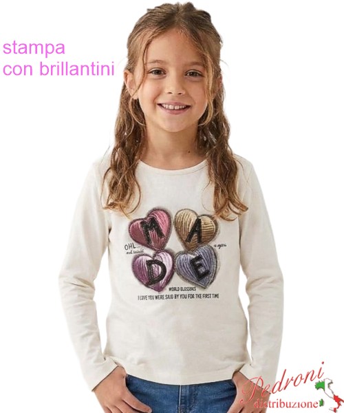 Maglia bambina HOPE STAR GF2376 LATTE 4/12 anni