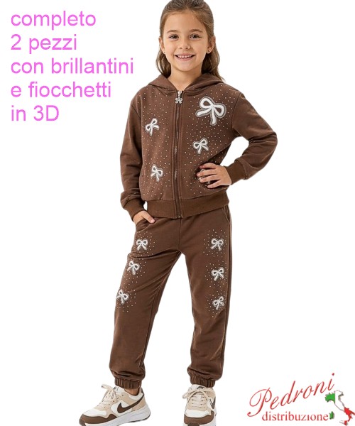 Completo bambina MISS BRUM KA1076 CIOCCOLATO...
