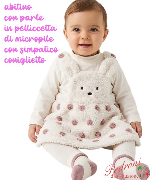 Abitino m/l neonata LOLLITOP BS7091 LATTE 1/6 mesi