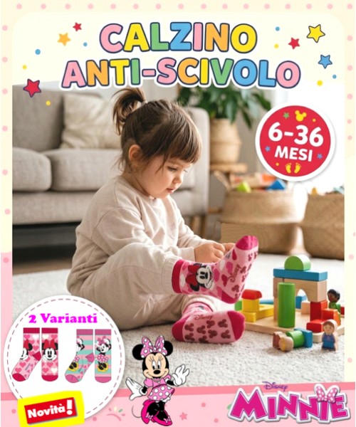 * MINNIE * ANTISCIVOLO BABY in CALDO COTONE...
