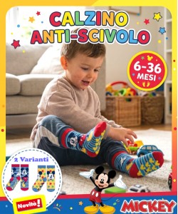 * MICKEY * ANTISCIVOLO BABY in CALDO COTONE art.2018 Tg.20/25